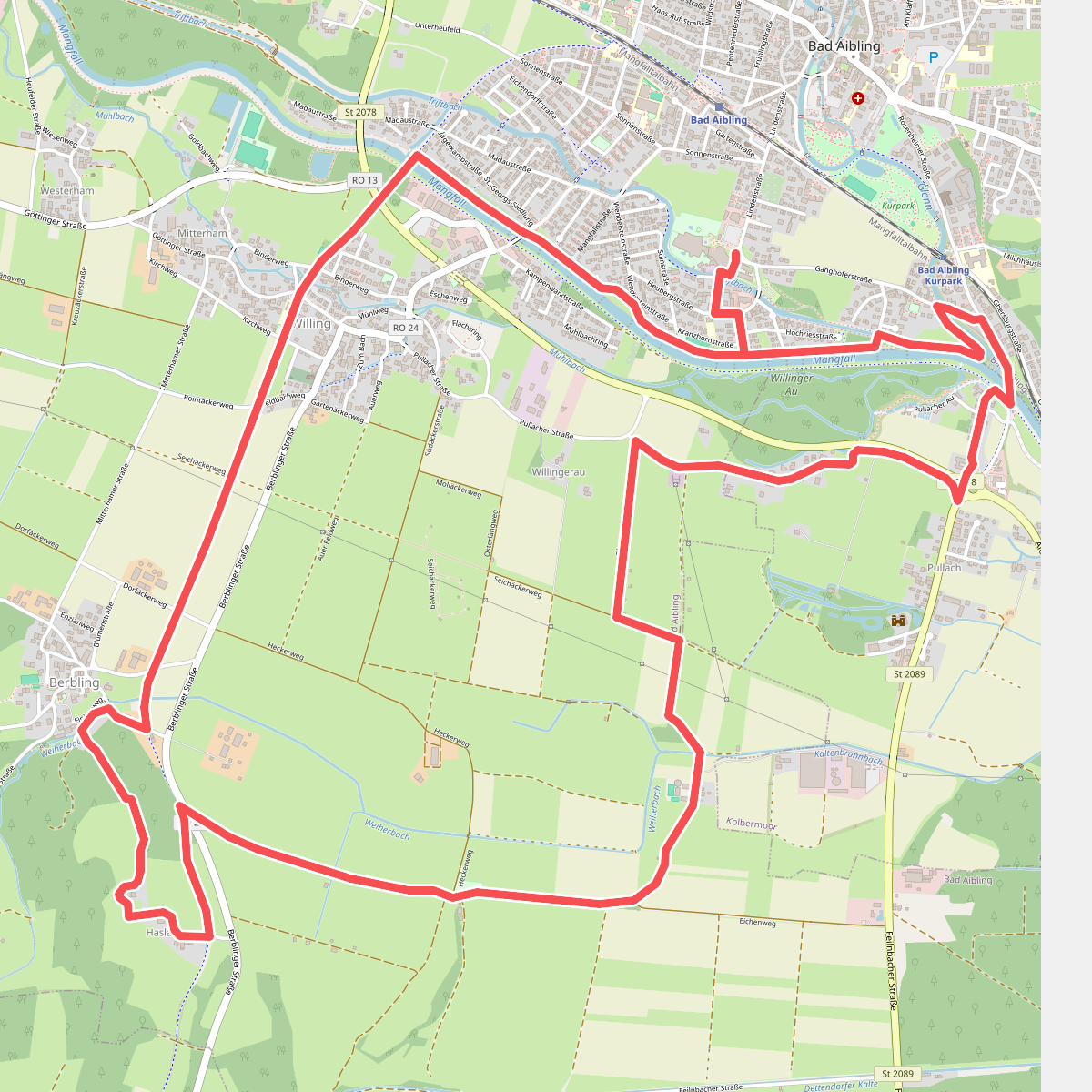 Nordic Walking Rundstrecke 6 - schwer