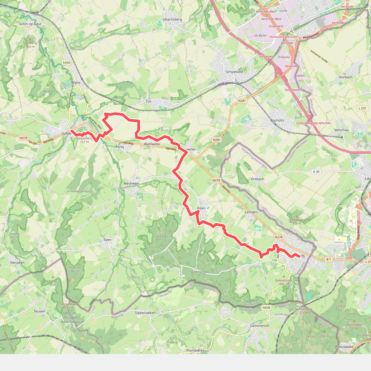 Vaals - Gulpen · Krijtlandpad etappe 4