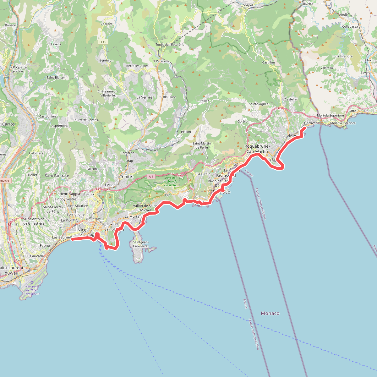 Menton - Nice · GR5 etappe 109