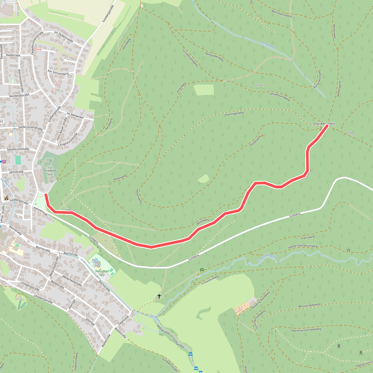 Dreieckiger Bannstein - Sulz Sulzbergstraße