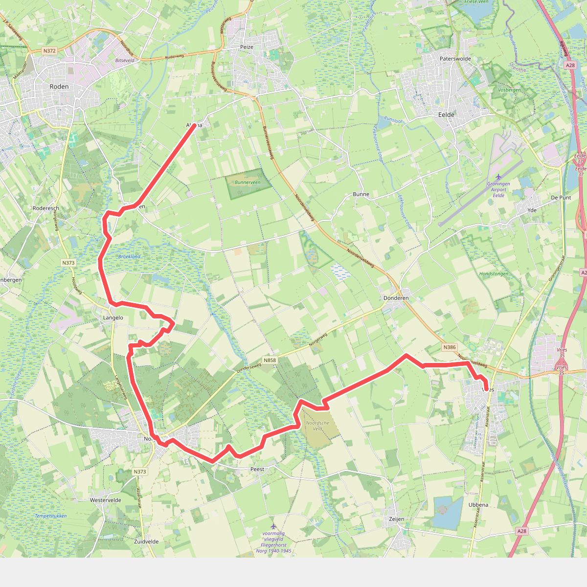 Altena - Vries · Jacobspad Uithuizen - Hasselt etappe 5