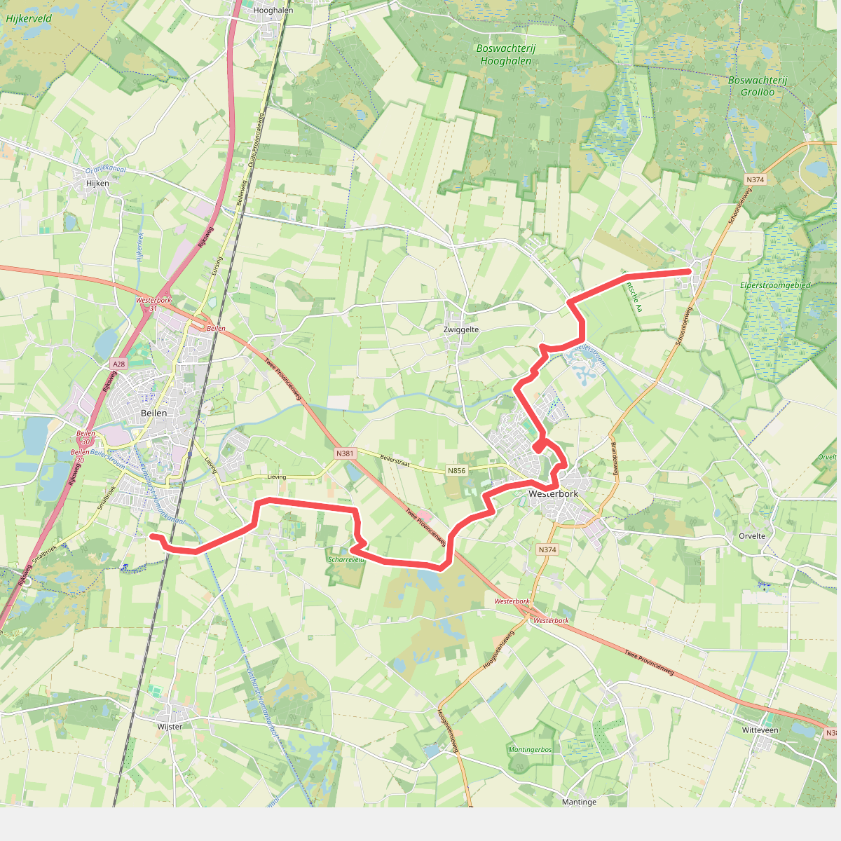 Elp - Beilen · Jacobspad Uithuizen - Hasselt etappe 8