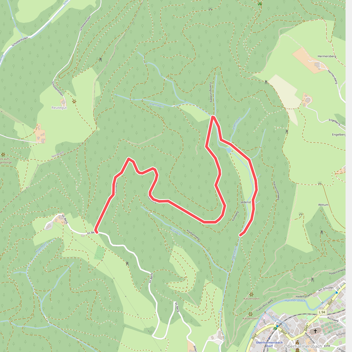 Am Jedensbach - Im Berg