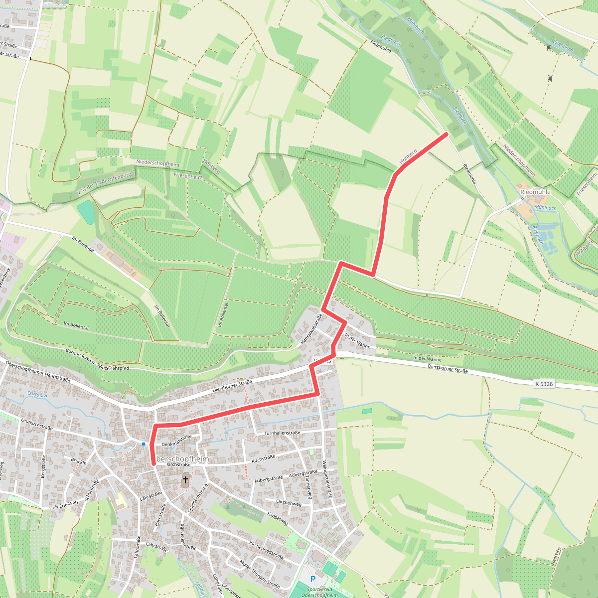 Im Winkel - Oberschopfheim Dreiangel