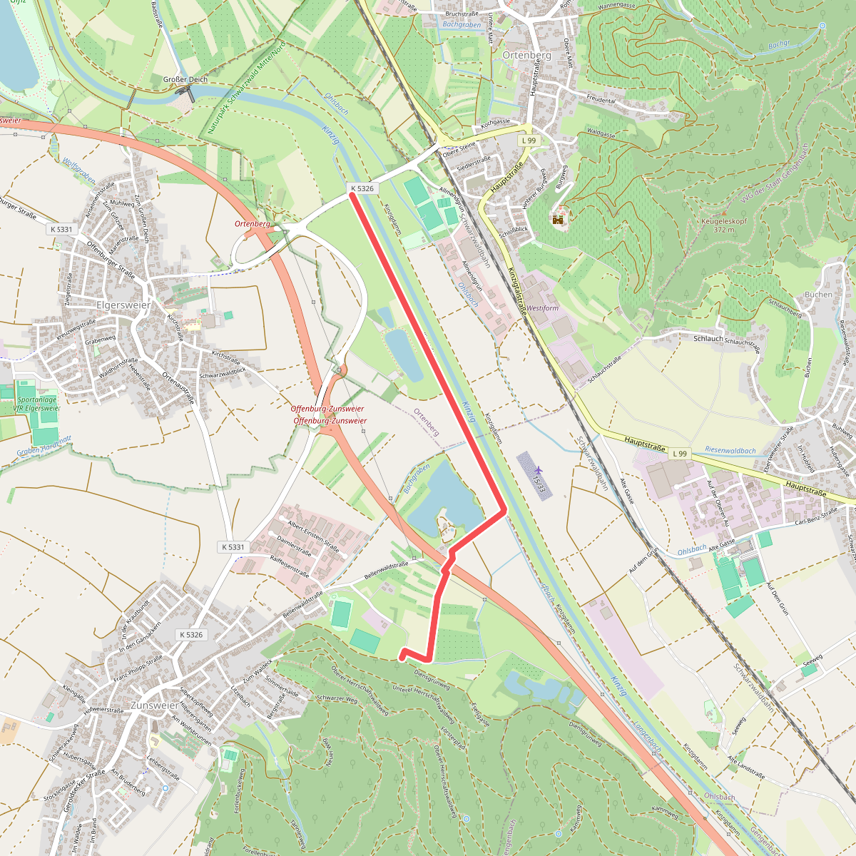Am Bellenwald - Kinzigdamm Ortenberg