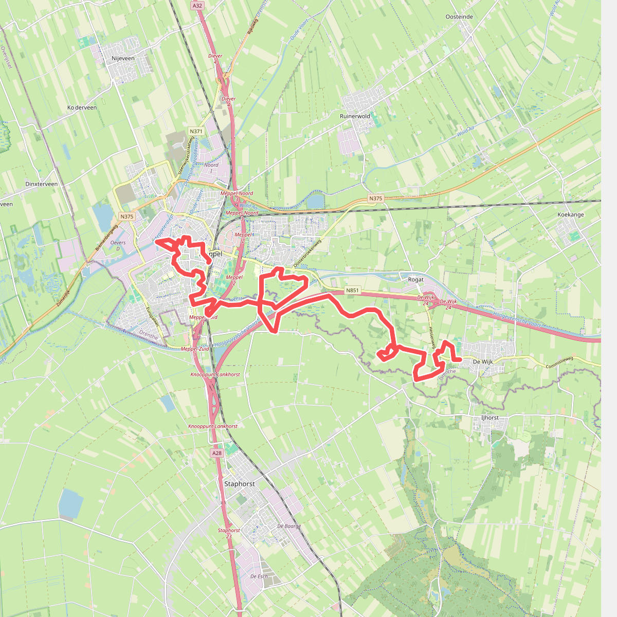 Meppel - de Wijk · Loop van Reest etappe 1