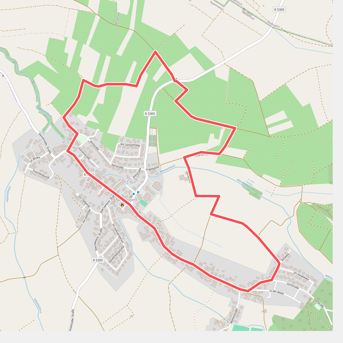 Höfe- und Historienweg Nesselried Große Runde