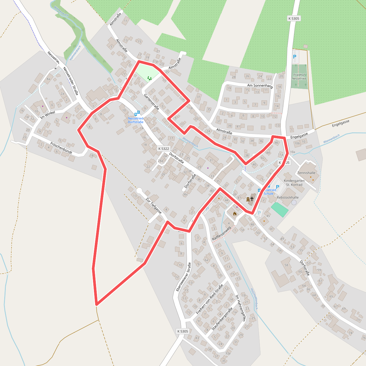 Höfe- und Historienweg Nesselried Kleine Runde