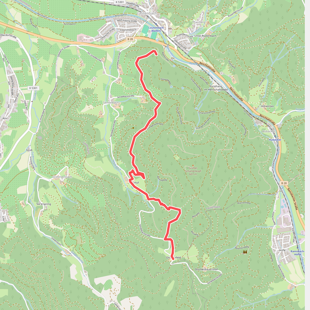 Oberer Höllwald - Oberer Sendelbach