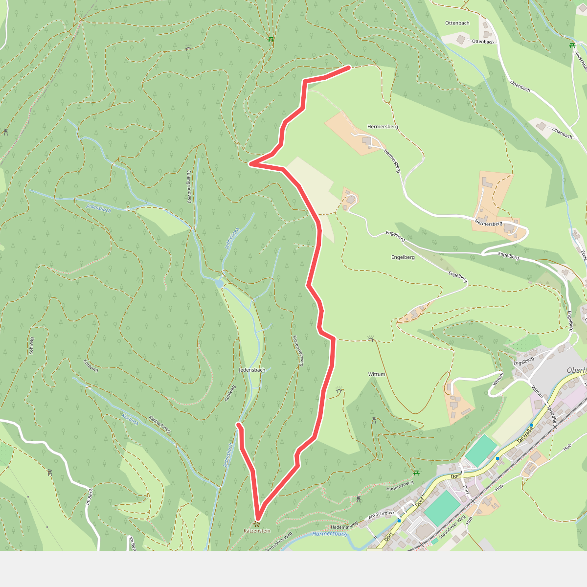 Am Jedensbach - Hermersberghütte