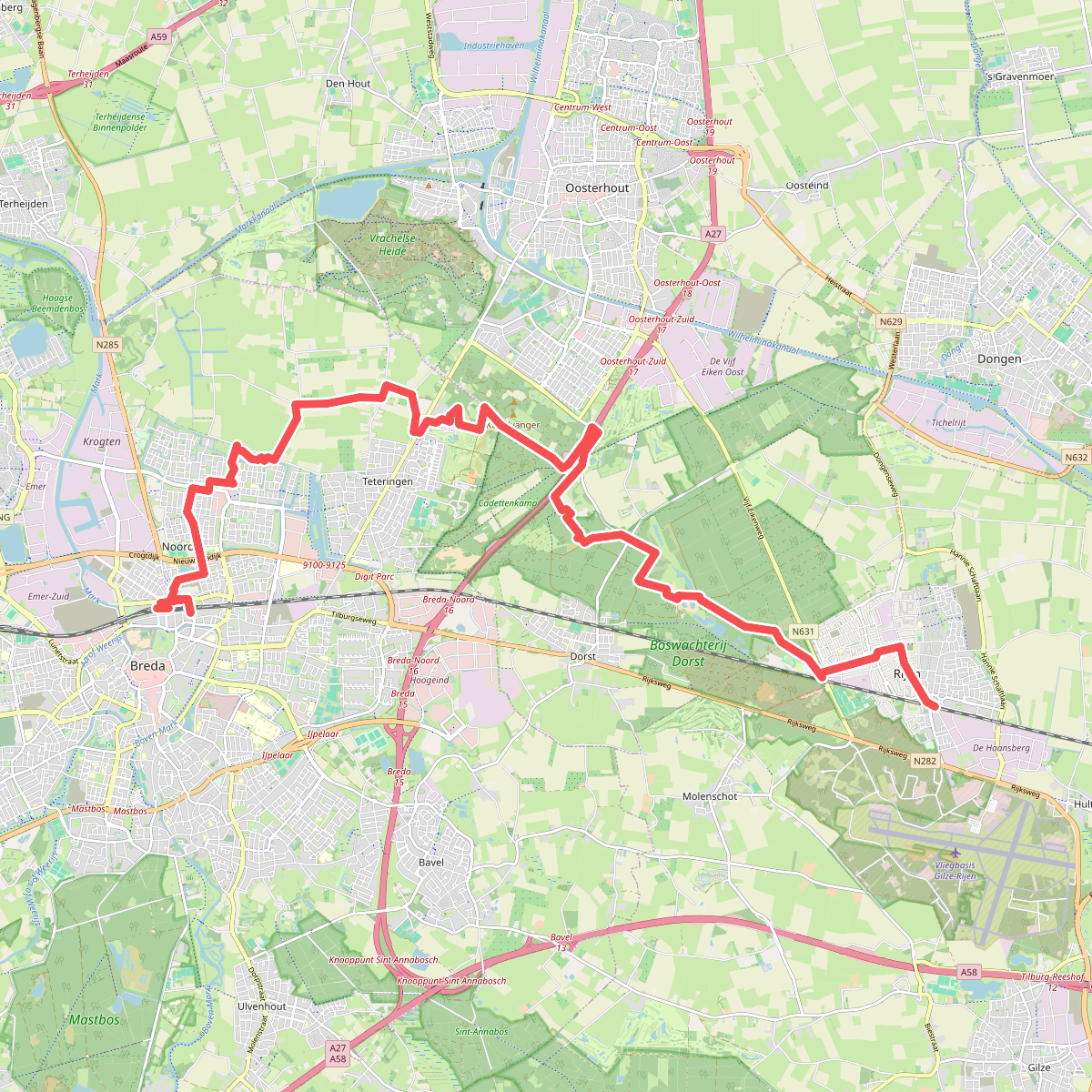 Rijen - Breda · Oranje Nassaupad etappe 5