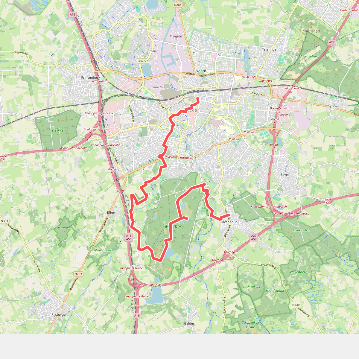 Breda - Ulvenhout · Oranje Nassaupad etappe 6