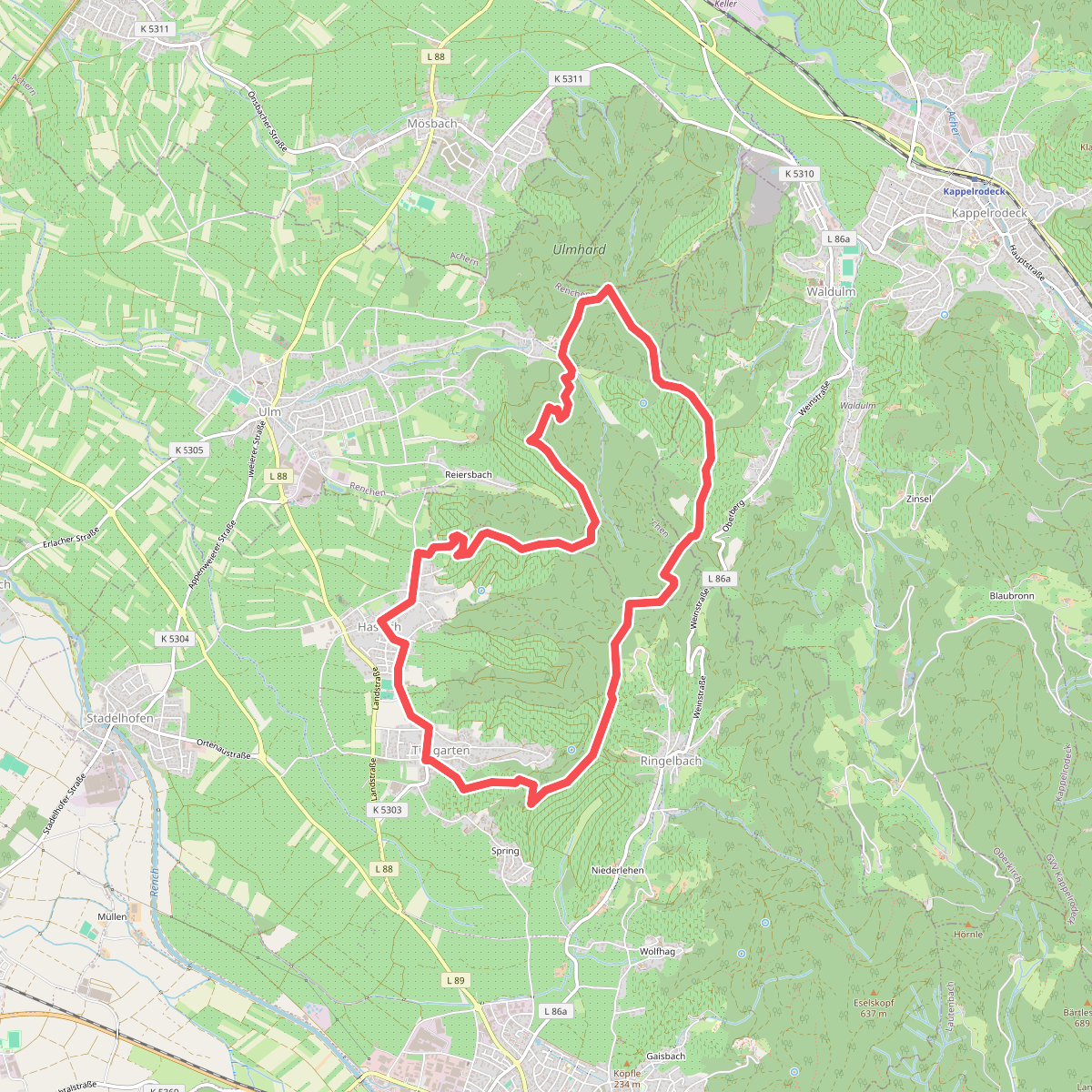 Ortenauer Weinschleife - Haslach-Tiergarten