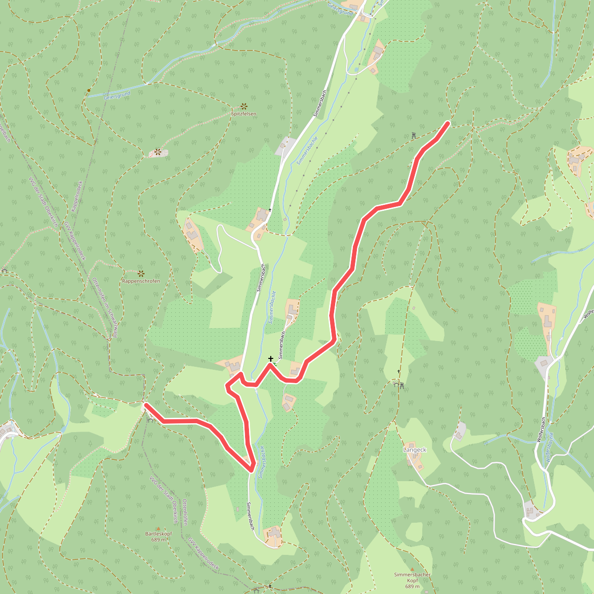 Am Kohleck - Simmersbacher Kreuz