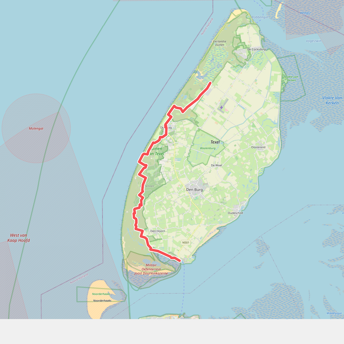 't Horntje - de Slufter · Texelpad etappe 1
