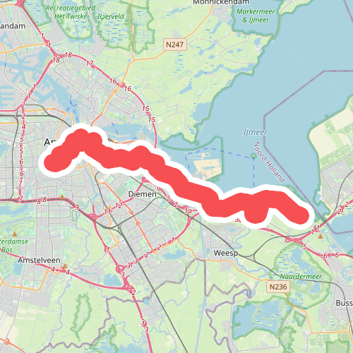 Amsterdam - Muiderberg · Wandelroute van A tot Z etappe 1