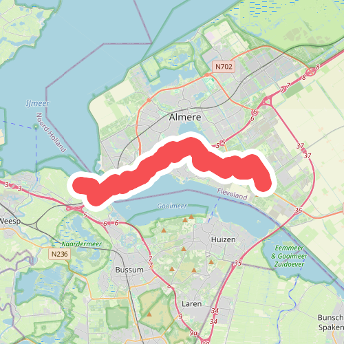Muiderberg - Almere Hour · Wandelroute van A tot Z etappe 2