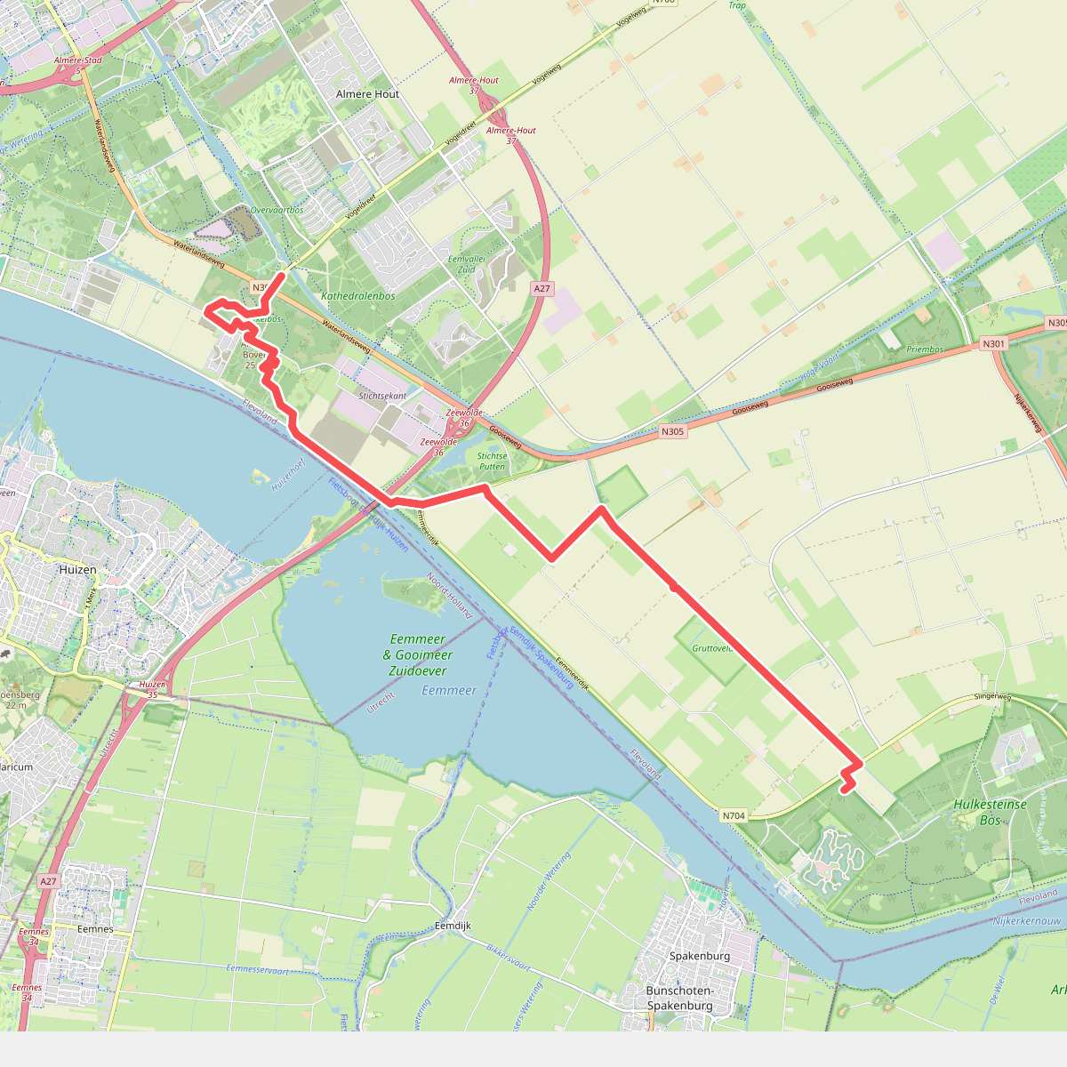 Almere Hout - Eemhof · Wandelroute van A tot Z etappe 3