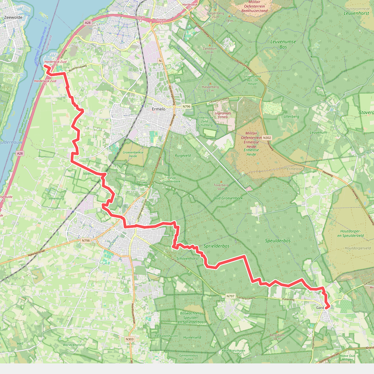 Zeewolde - Garderen · Wandelroute van A tot Z etappe 5