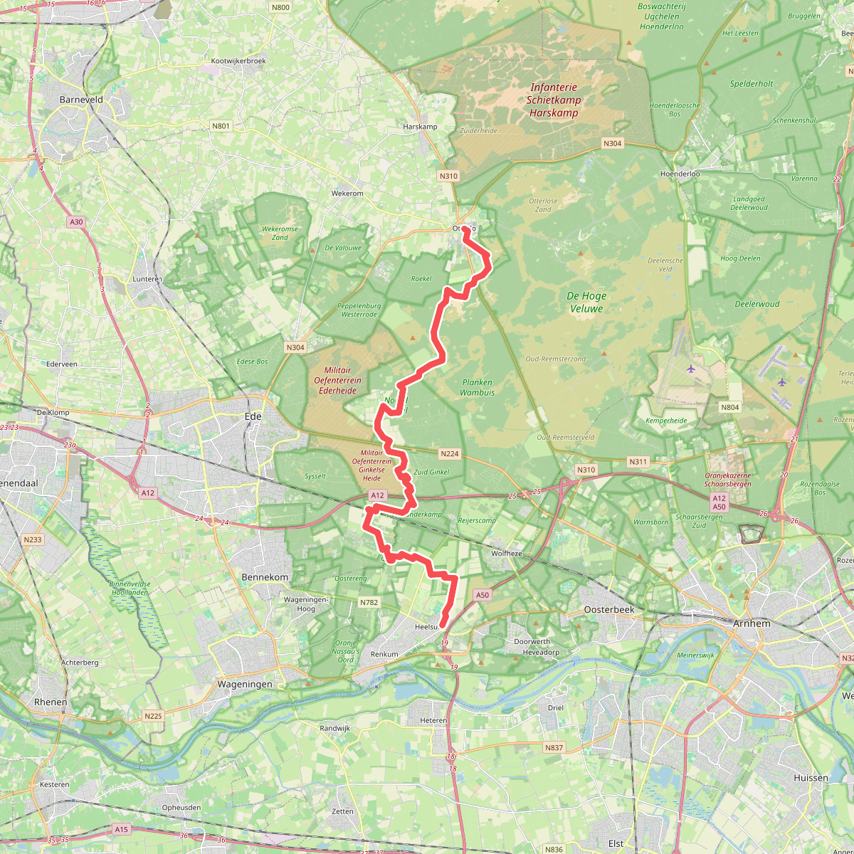 Otterlo - Heelsum · Wandelroute van A tot Z etappe 7