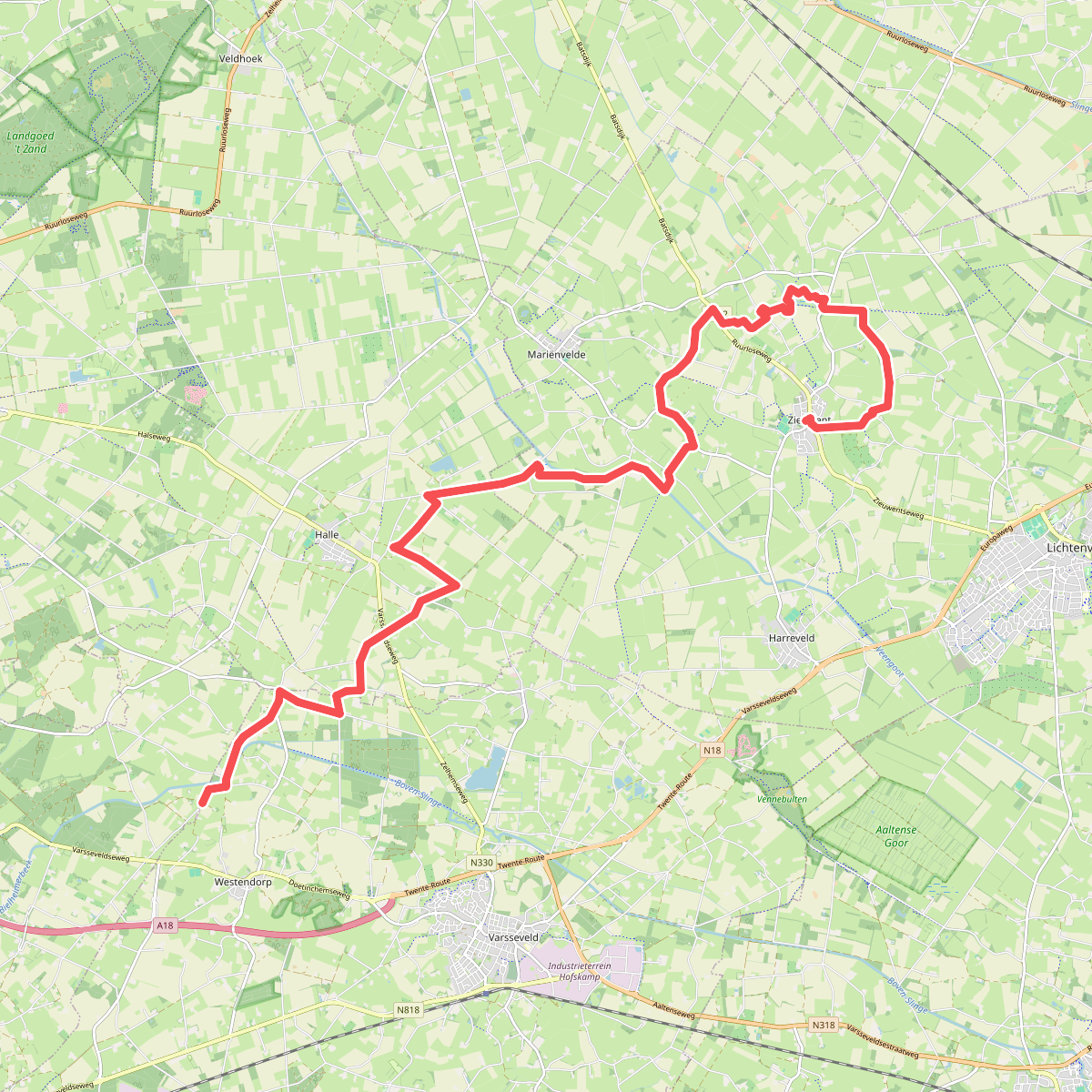 Westendorp - Zieuwent · Wandelroute van A tot Z etappe 12
