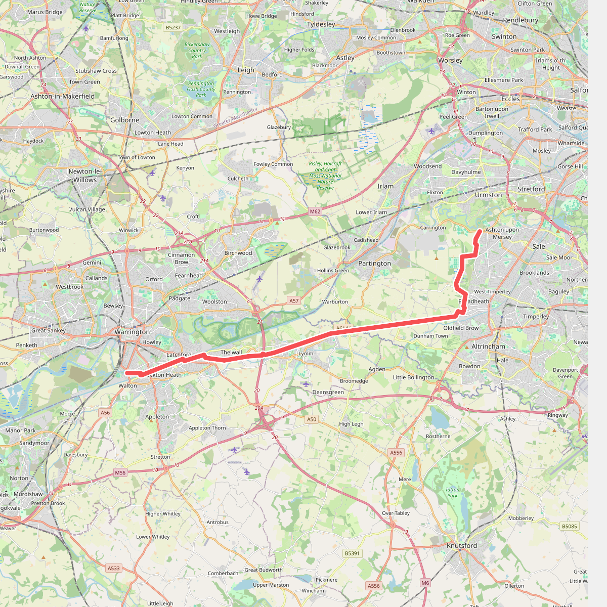 Warrington - Ashton upon Mersey