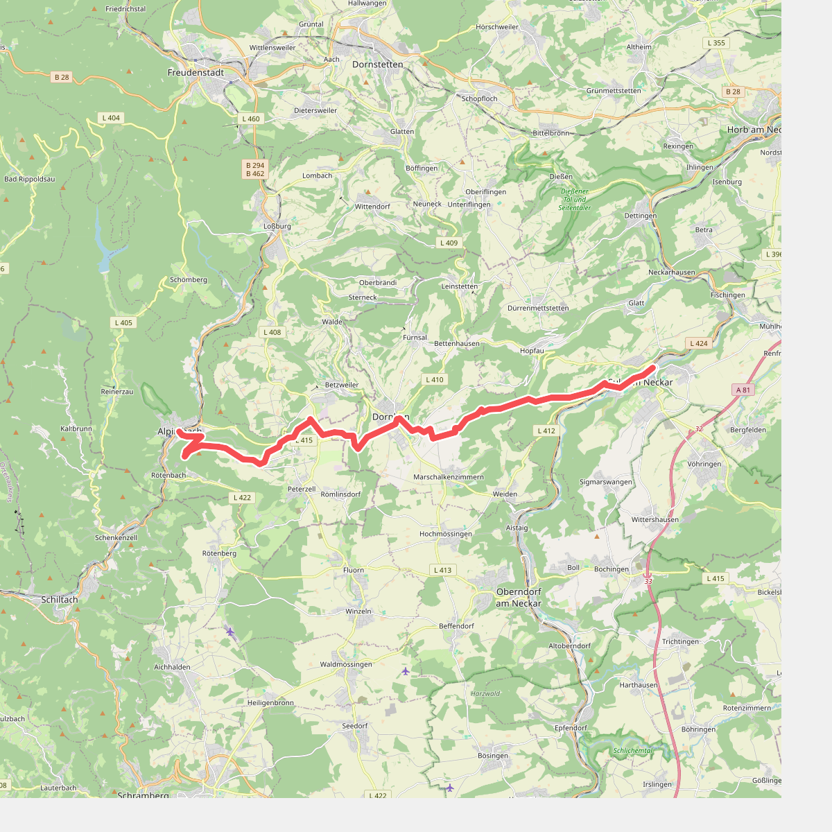 Sulz am Neckar - Alpirsbach