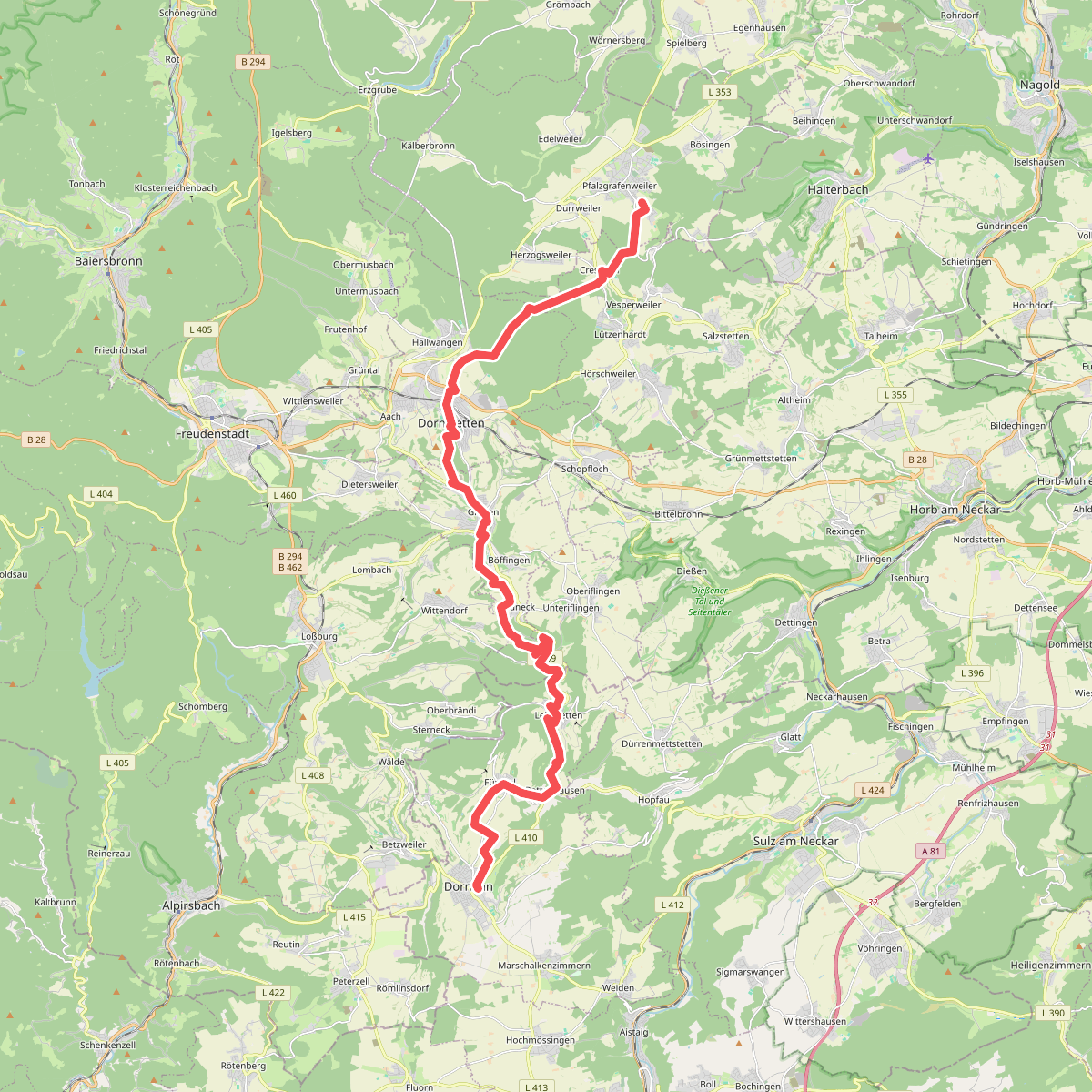 Pfalzgrafenweiler - Dornhan