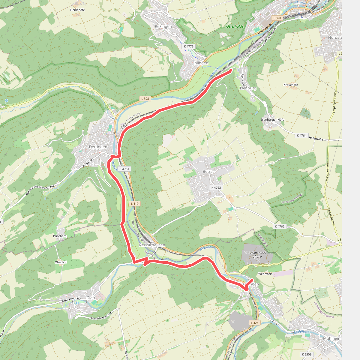 Äußerer Alternativweg - Dettingen - Weg-1 - Fischingen - Isenburg