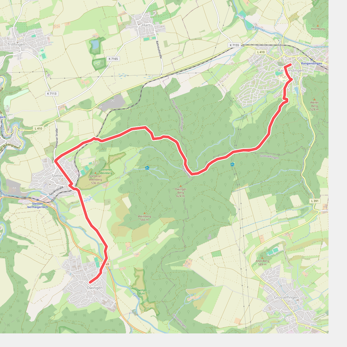 blaues Minus Owingen - Stetten - Rangendingen