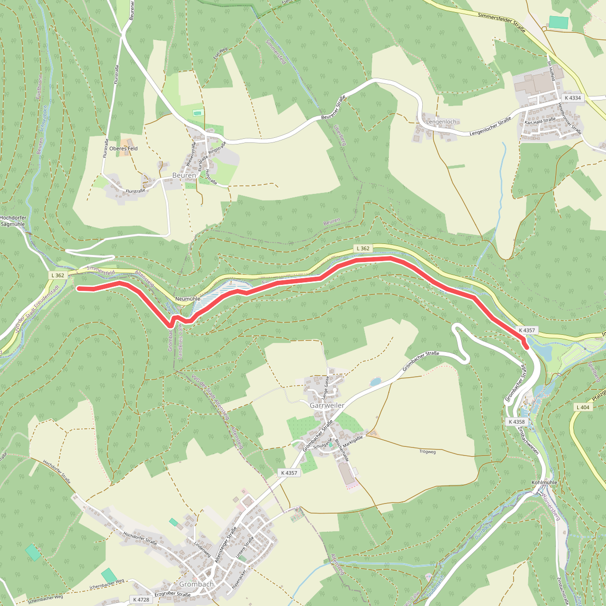 Beim Kirgissteg - Garrweiler Brücke