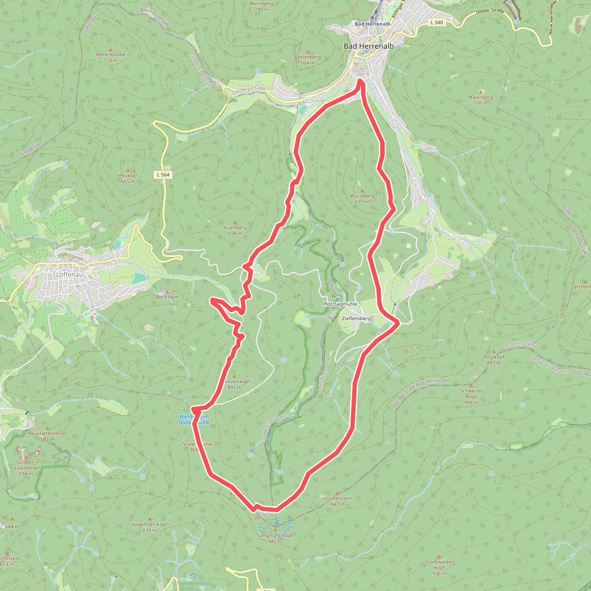Große Runde über die Teufelsmühle