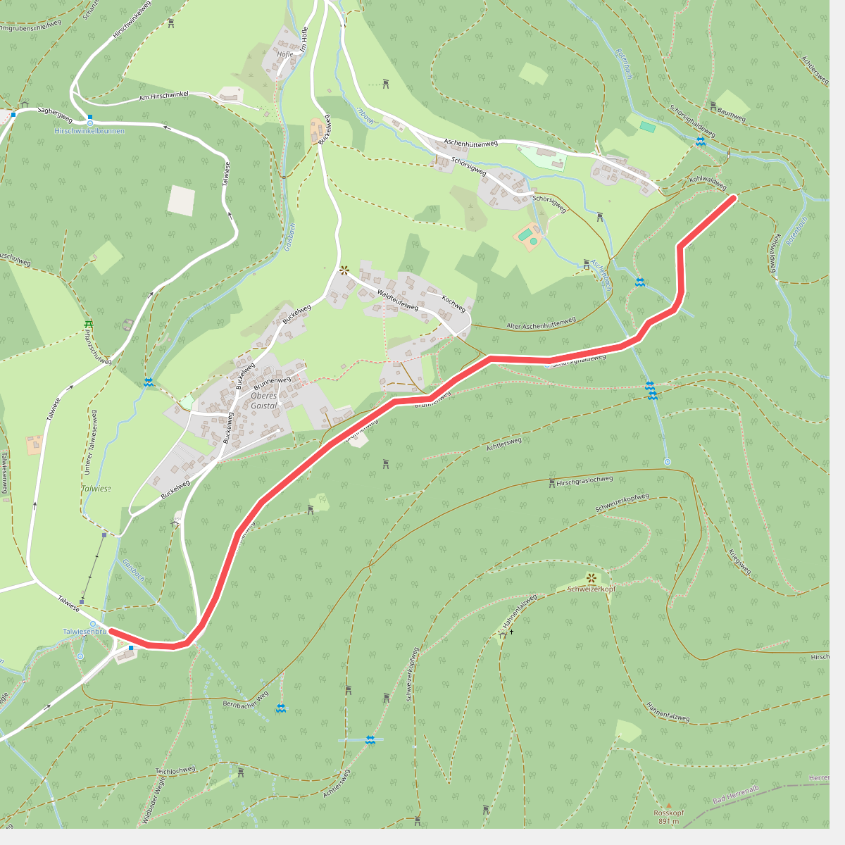 Aschenhütte - Skiheim Talwiese