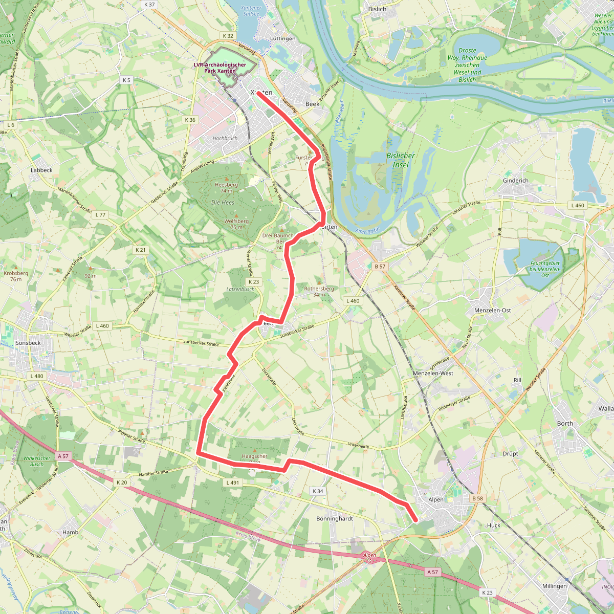 Xanten - Alpen
