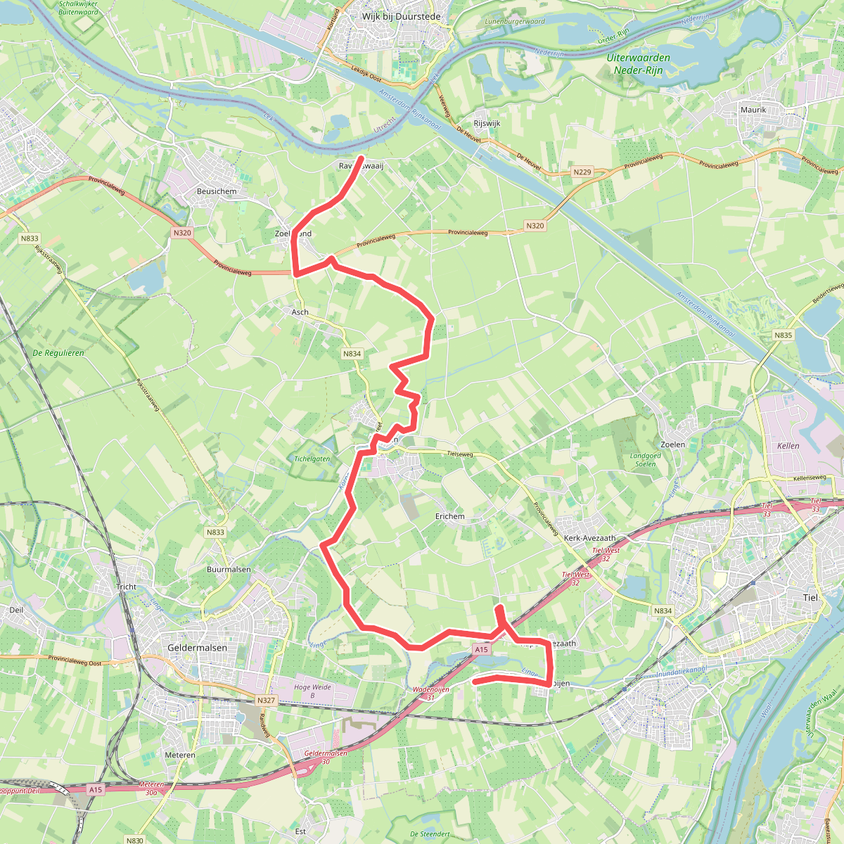 Wadenoijen - Ravenswaaij · Maarten van Rossumpad etappe 5