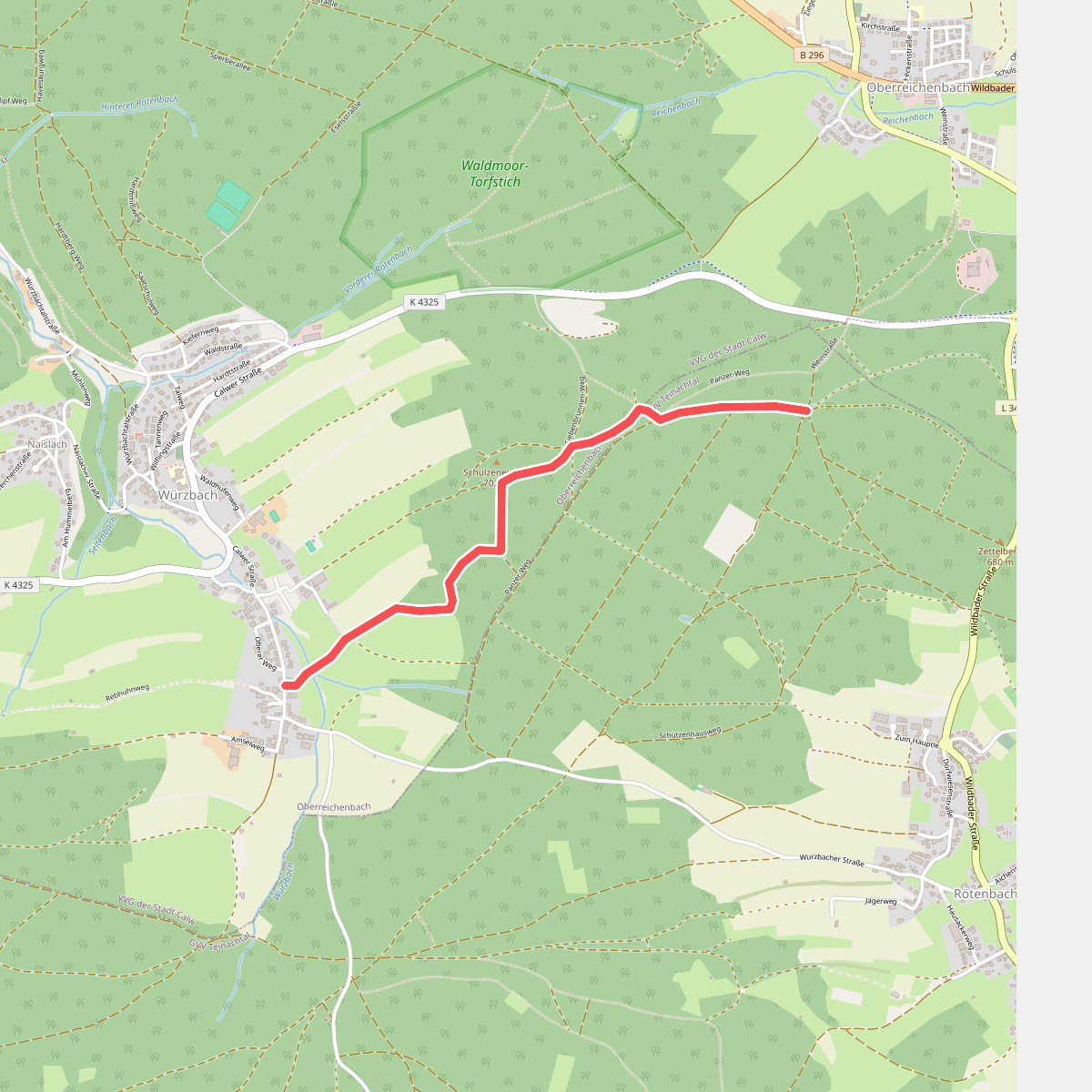 Würzbach Oberdorf - Große Streuwald Kiefer