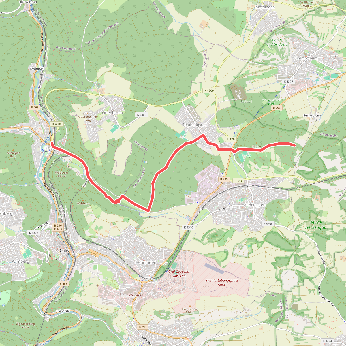 Hirsau - Althengstett