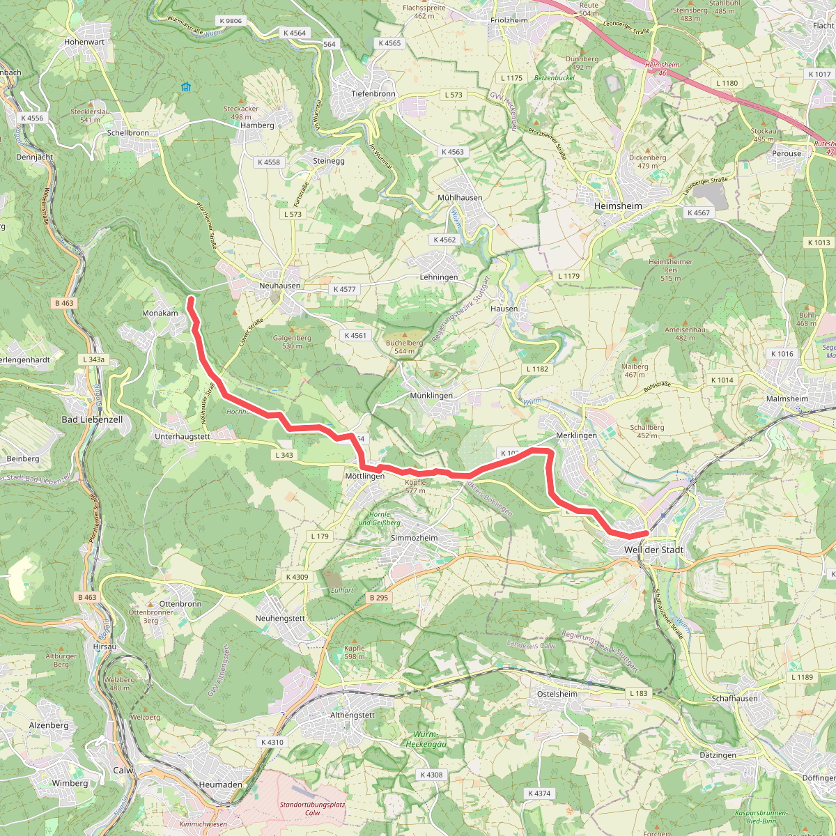 Weil der Stadt - Monbachtal