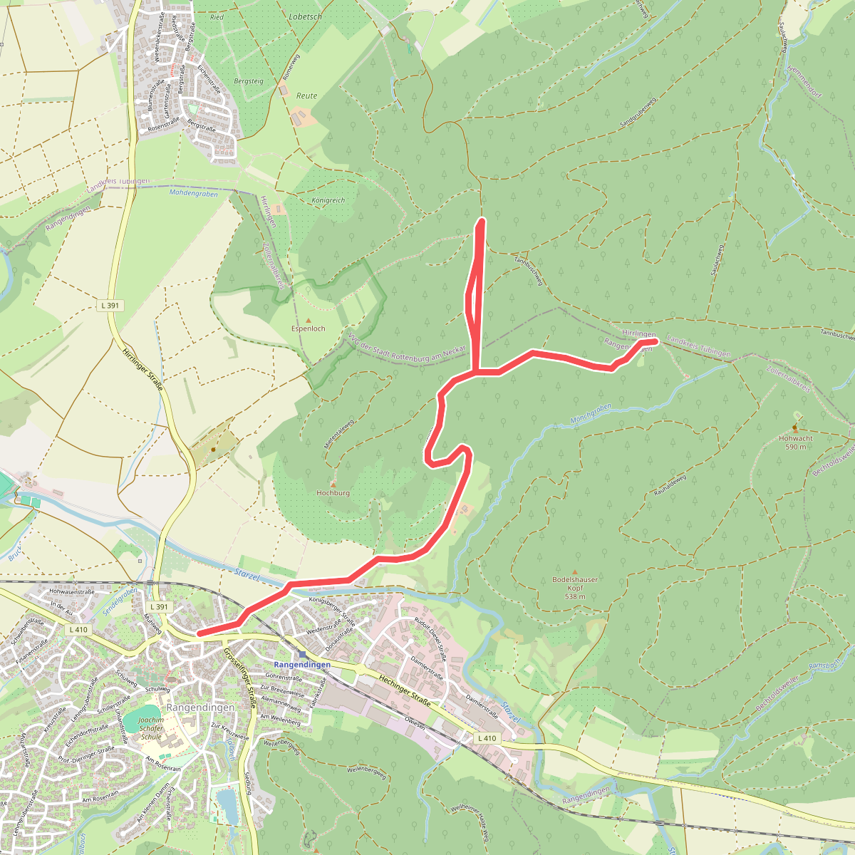 blaues Minus Rangendingen - Rammert