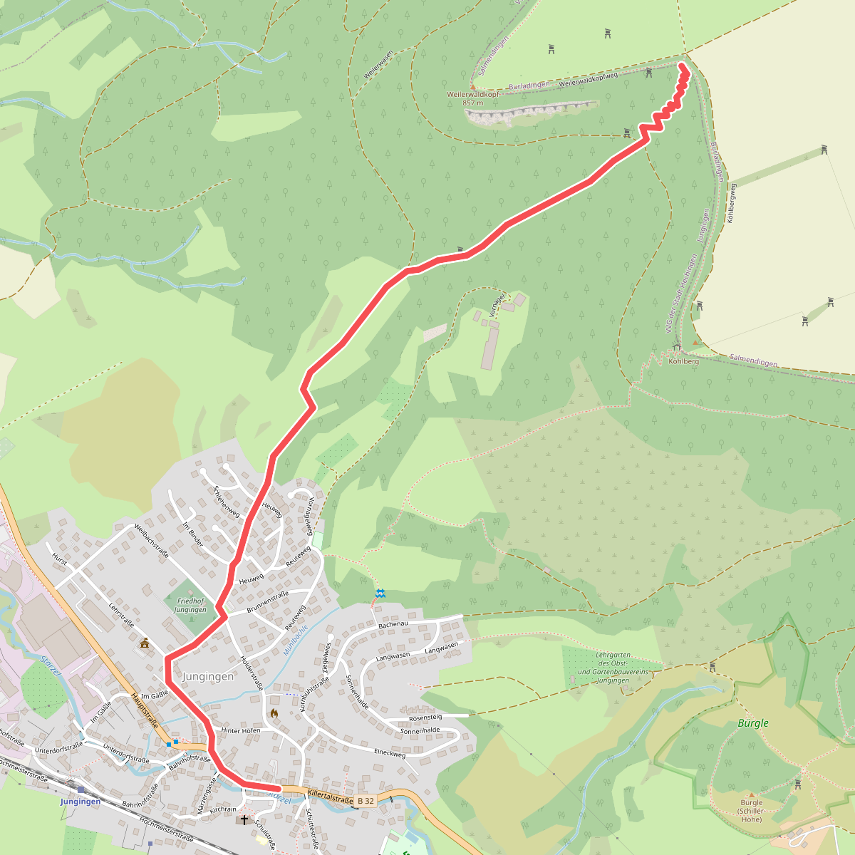 Nebenweg - Geißackereck - Jungingen - HW1