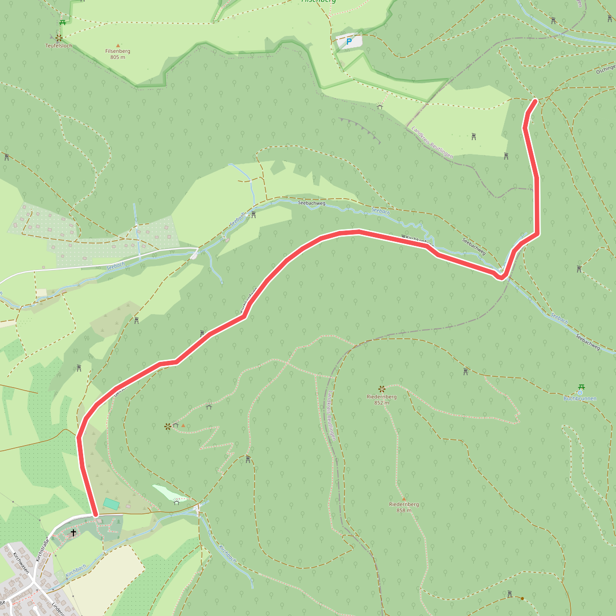 Querweg - Talheim - Weg-5 - Talheim - Kirchkopf - Lauberschlucht bis blauer Dreiblock
