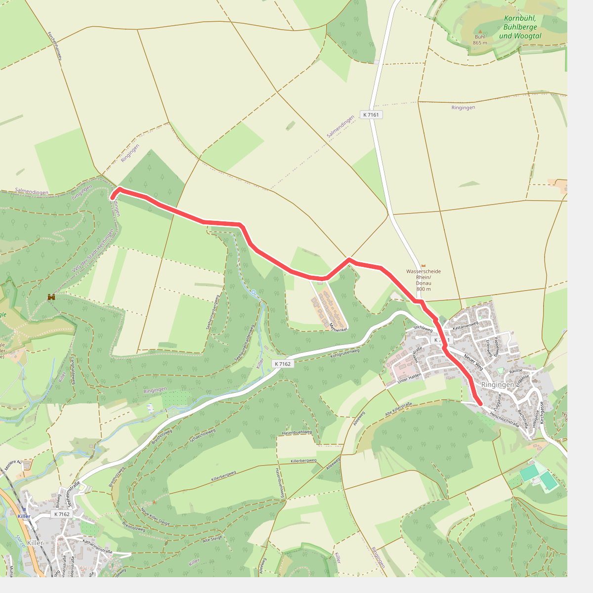 Zugangsweg Ringingen - Heufeld - HW1