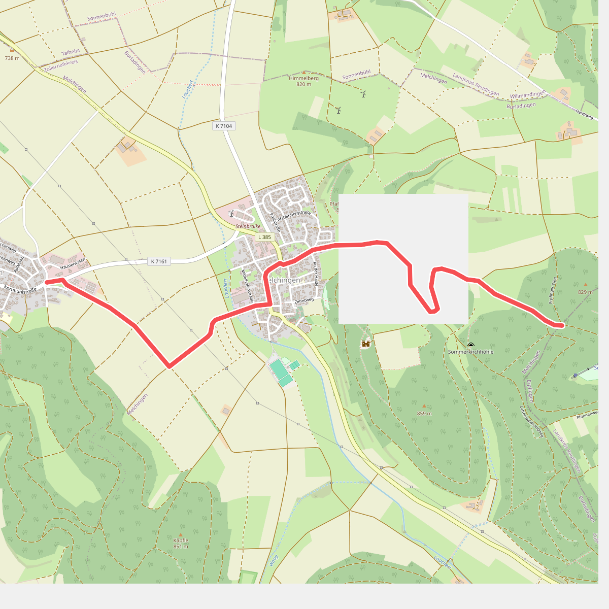 gelbes Dreieck Melchingen - Salmendingen