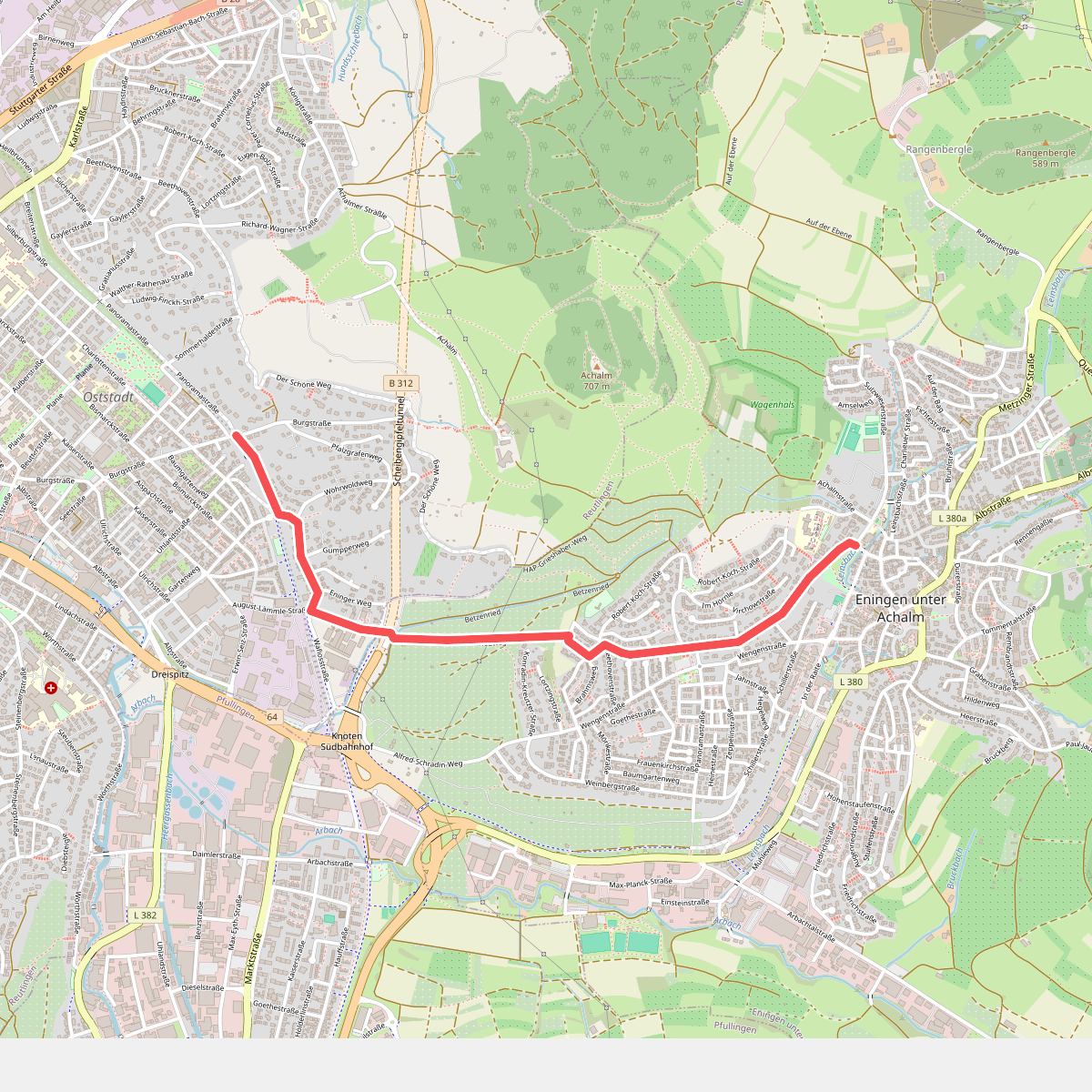 blaues Dreieck Reutlingen Eningen