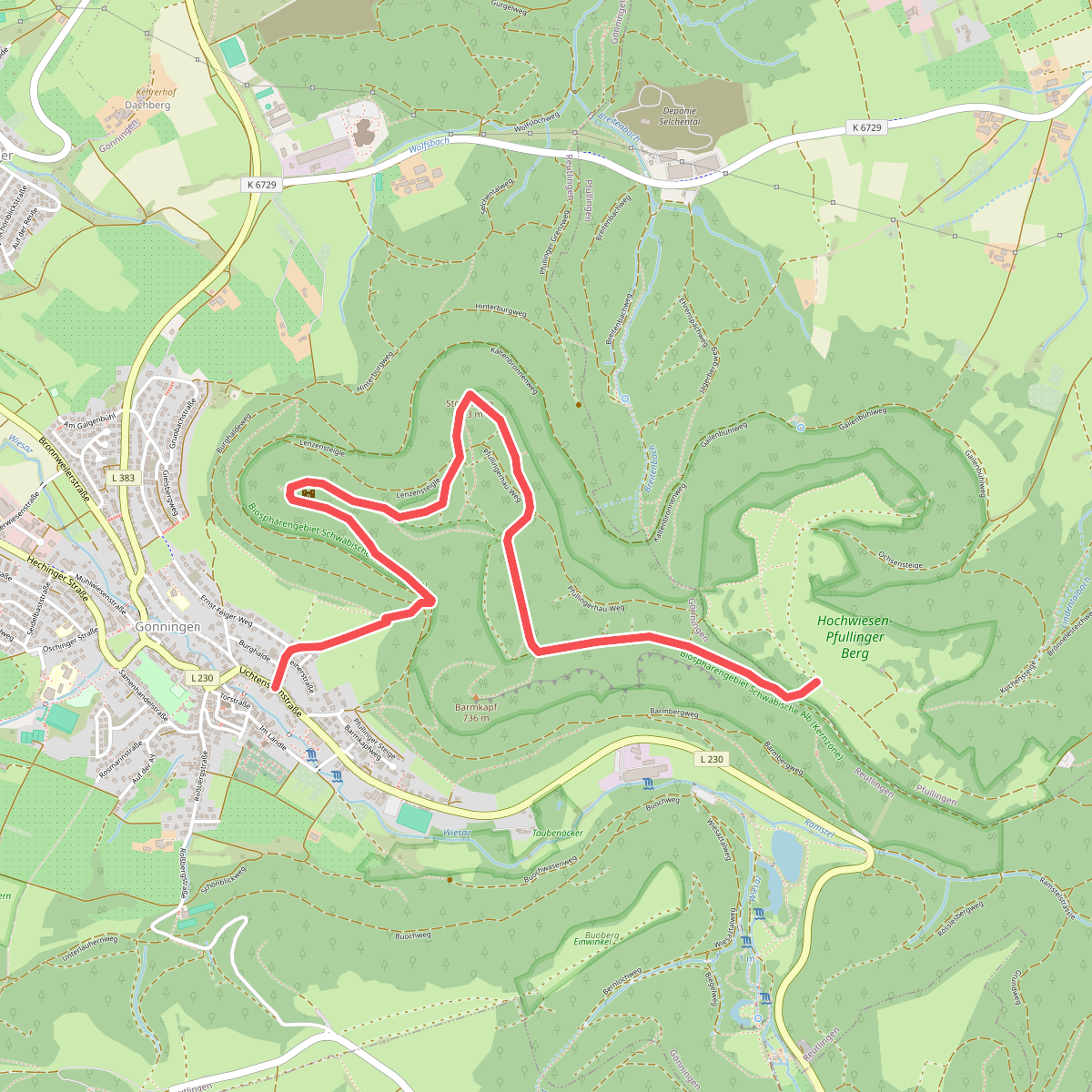 Gönningen-Hochwiesen Pfullinger Berg