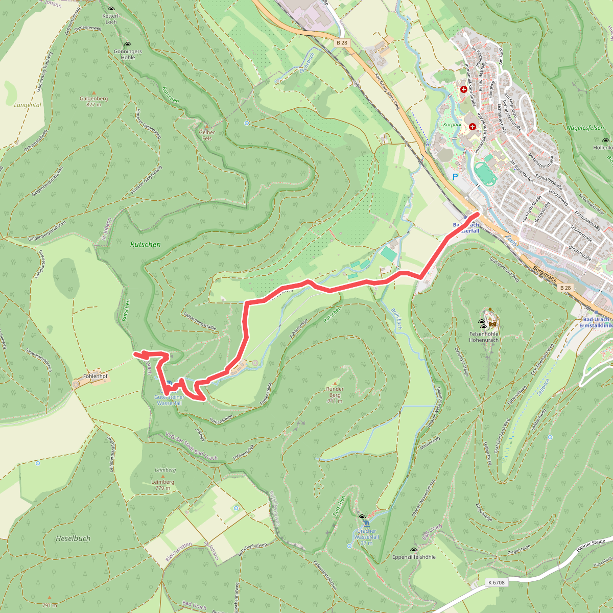 Bad Urach Gütersteiner Wasserfälle