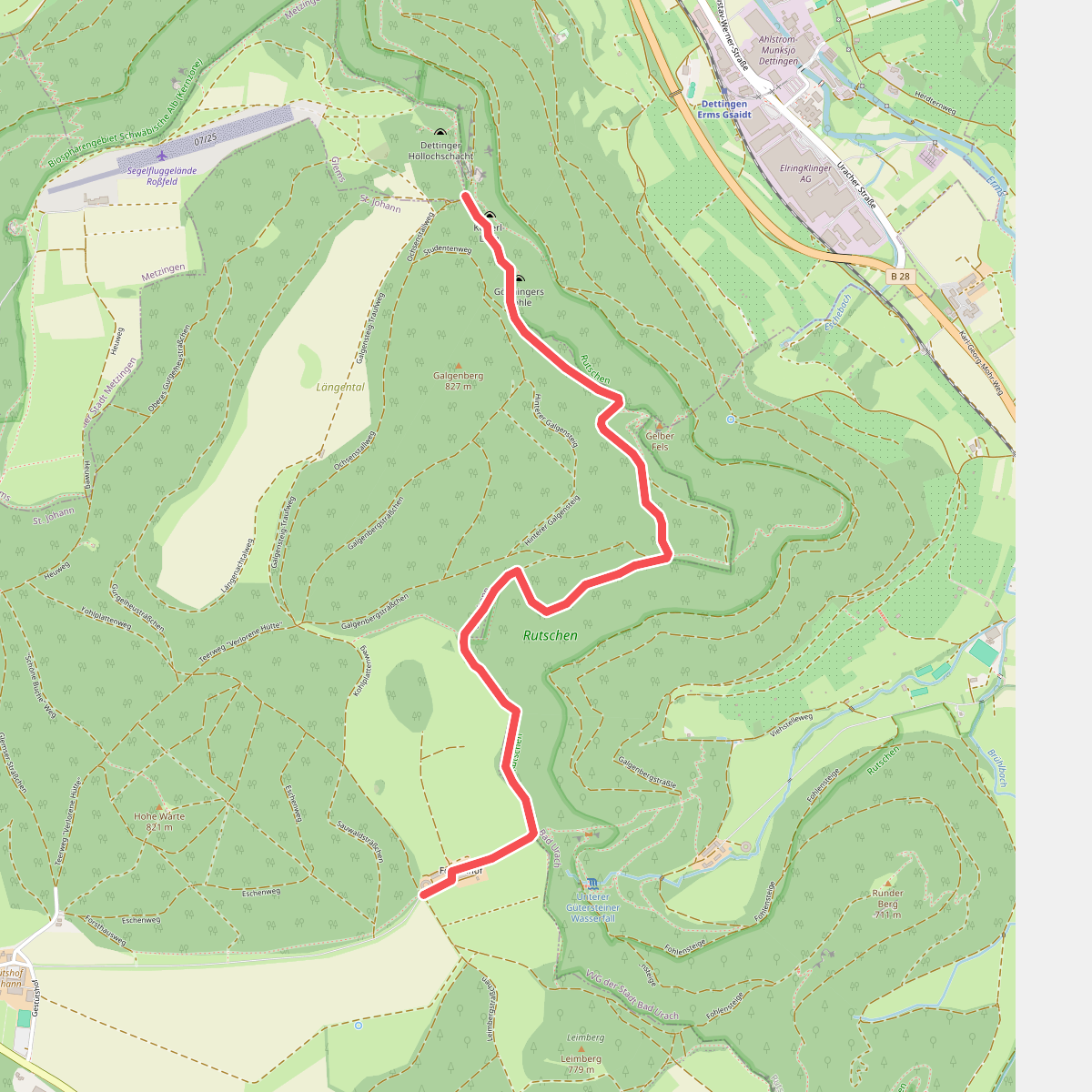 SAV Nebenweg Fohlenhof - Höllenlöcher