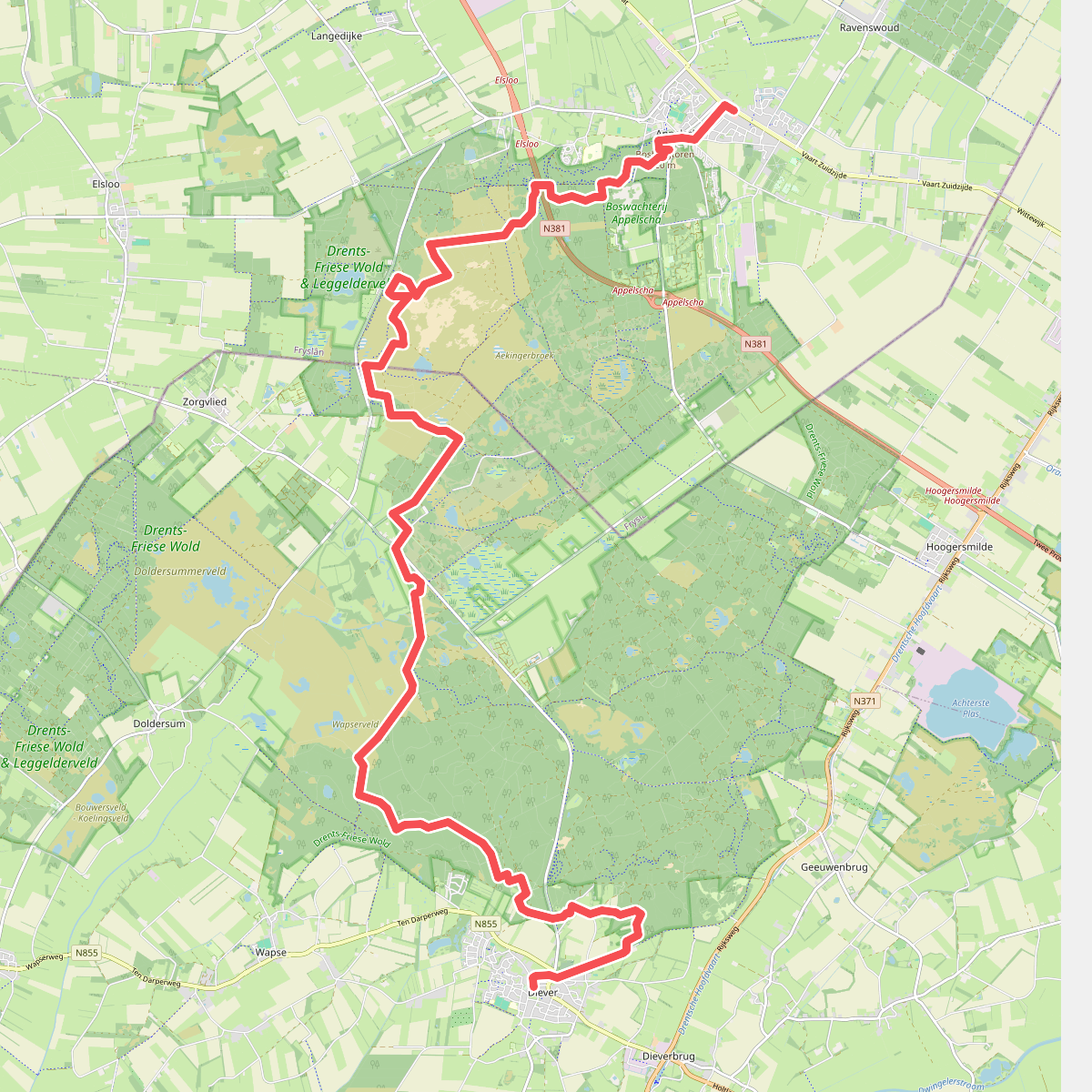 Diever - Appelscha · Drenthepad etappe 4