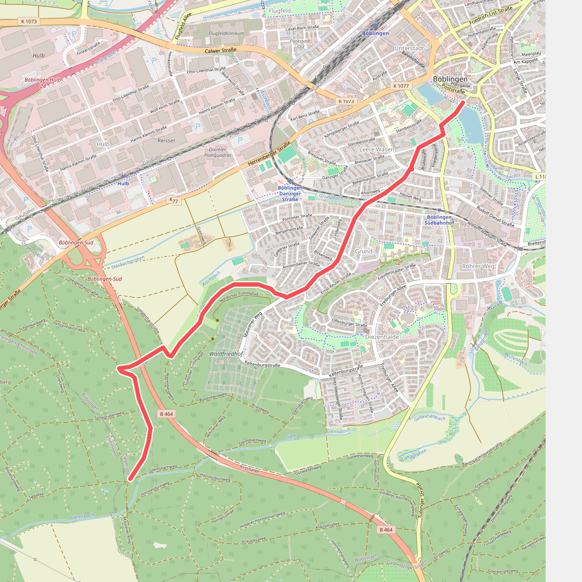 blauer Punkt Böblingen - Mauren