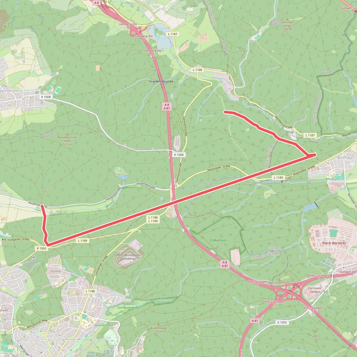 SAV blaues Hufeisen: Glemsrin - Büsnau Sonnenweg